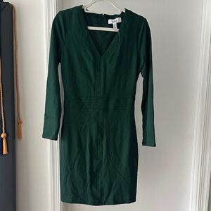 NWOT Badgley Mischka Forest Green Long Sleeve Dress
